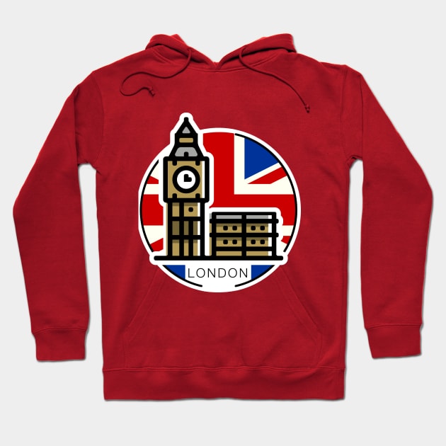 Around the world - London Hoodie by Lionti_design